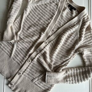 Banana Republic Textured Cream Cardigan